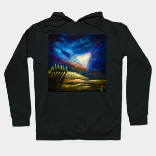 Dramatic sky Tuscany landscape Hoodie